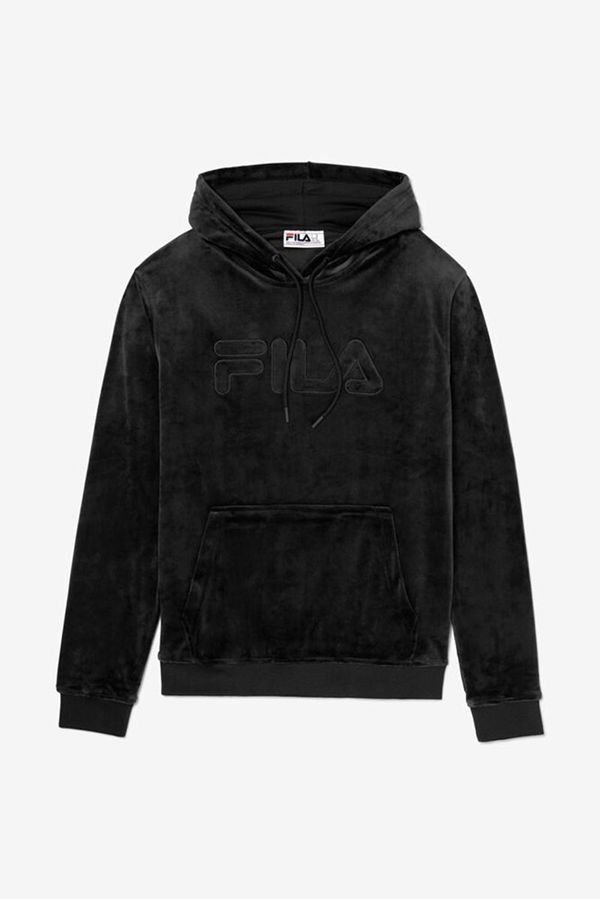 Sudaderas Fila Hombre Negras - Asher Velour - España 853976CKB